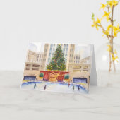 Rockefeller Center Plaza Christmas Tree Card Karte (Gelbe Blume)