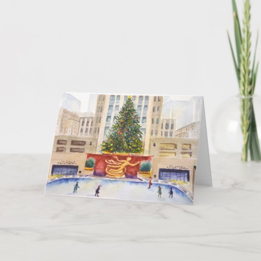 Rockefeller Center Plaza Christmas Tree Card Karte (Vorderseite)