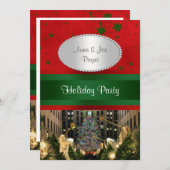 Rockefeller Center Weihnachtsbaum, Rote Sterne P Einladung (Vorne/Hinten)