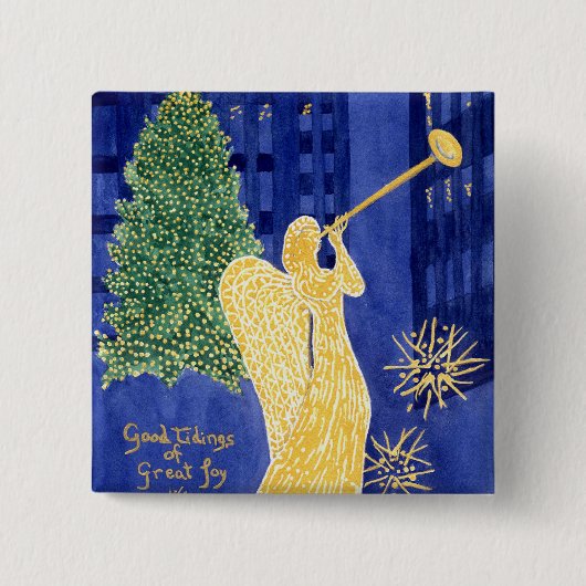 Rockefeller-Engels-Knopf Button (Vorderseite)