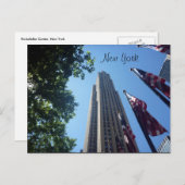 Rockefeller-Fahnen Postkarte (Vorne/Hinten)