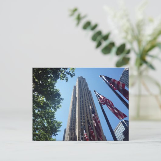 Rockefeller-Flags Postkarte (Stehend Vorderseite)