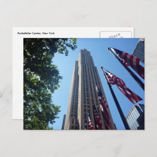 Rockefeller-Flags Postkarte (Vorne/Hinten)