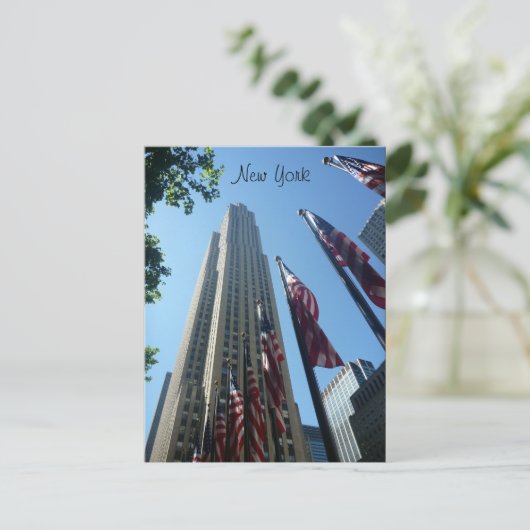 Rockefeller geflaggt postkarte (Stehend Vorderseite)