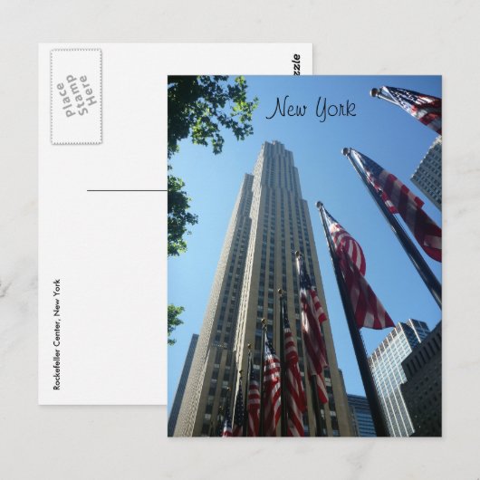 Rockefeller geflaggt postkarte (Vorne/Hinten)