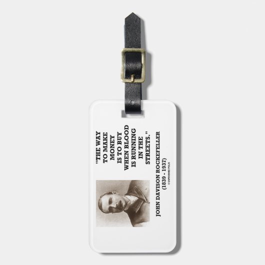 Rockefeller-Kauf, wenn Blut in Straßen läuft Gepäckanhänger (Vorderseite vertikal)