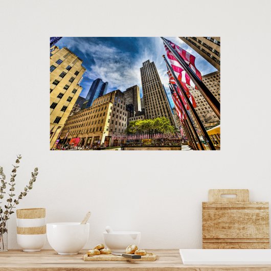 Rockefeller Plaza, 4. Juli 2010 Poster (Küche)