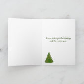 Rockefeller Plaza NYC Weihnachtsgel Feiertagskarte (Innenseite)