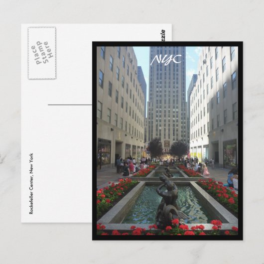 Rockefeller Walk nyc Postkarte (Vorne/Hinten)