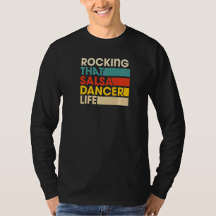 Rocken, dass Salsa Tancer Life Retro Vintagen Stil T-Shirt