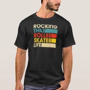 Rocken der Rollwalze Skater Life Retro Vintag Styl T-Shirt