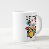 Rocken des Schweins Jumbo-Tasse (Vorderseite Rechts)