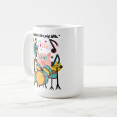 Rocken des Schweins Kaffeetasse (Vorderseite Links)