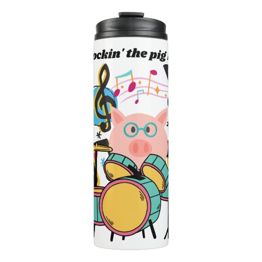 Rocken des Schweins Thermosbecher (Vorderseite)