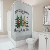 Rocken um den Weihnachtsbaum Duschvorhang (Beispiel)