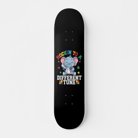 Rocken zu einem anderen Niedlichen Elefantenautism Skateboard (Vorne)