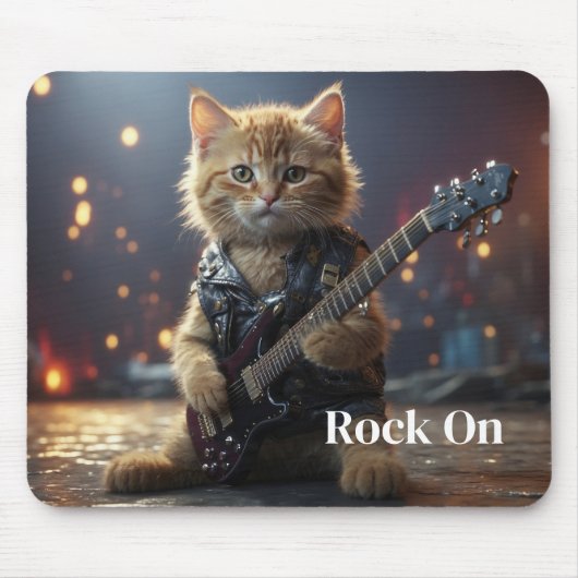 Rockende Katze Mousepad (Vorne)