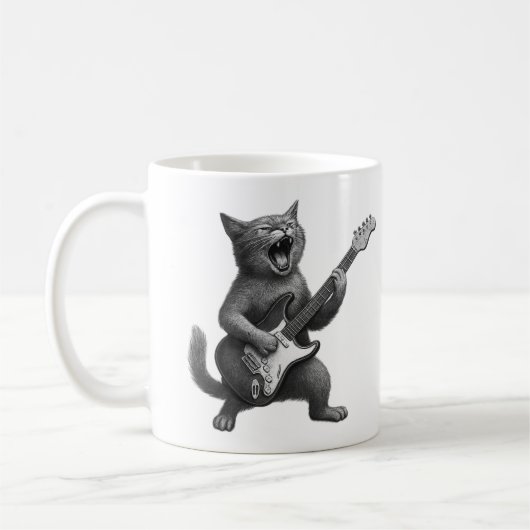 Rockende Katze Tasse (Links)