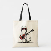 Rockende Katze Tragetasche (Rückseite)