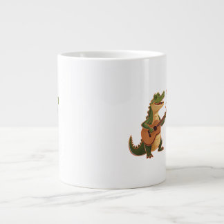 Rockender Krokodil mit Gitarre – Lustiges Cartoon- Jumbo-Tasse