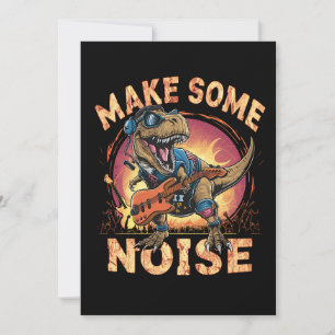 Rockender T-Rex Dinosaur Konzert Kunst Feiertagskarte