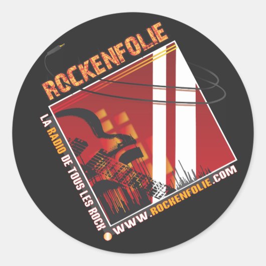 Rockenwahnsinn-Sticker Runder Aufkleber (Vorderseite)