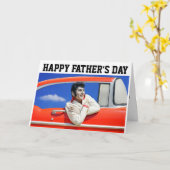 ROCKER 1950ER RETRO CLASSIC CAR VATER'S DAY KARTE (Gelbe Blume)