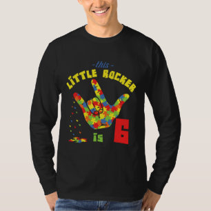Rocker Alter 6 Geborenes Geburtsrätsel Autismus Be T-Shirt