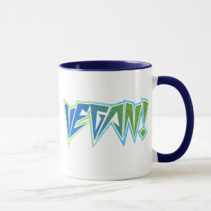 Rocker-blaues veganes tasse
