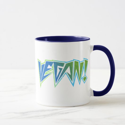 Rocker-blaues veganes tasse (Rechts)