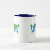 Rocker-blaues veganes tasse (Zentrum)