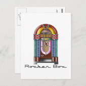 Rocker Box Jukebox Postkarte (Vorne/Hinten)