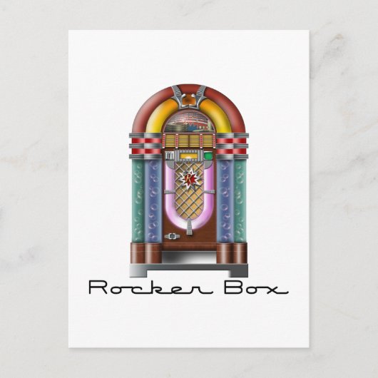 Rocker Box Jukebox Postkarte (Vorderseite)