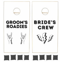 Rocker Bridge & Groom Rock & Roll Cornhole Set