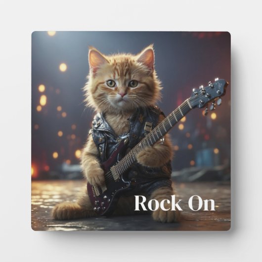 Rocker Cat Fotoplatte (Vorderseite)