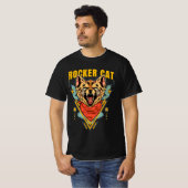 Rocker Cat Graphic T - Shirt (Vorne ganz)