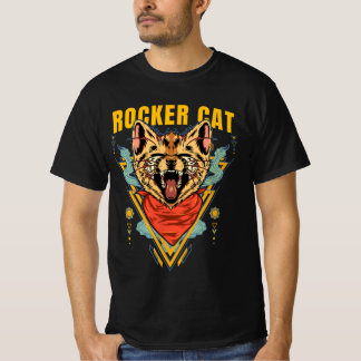 Rocker Cat Graphic T - Shirt