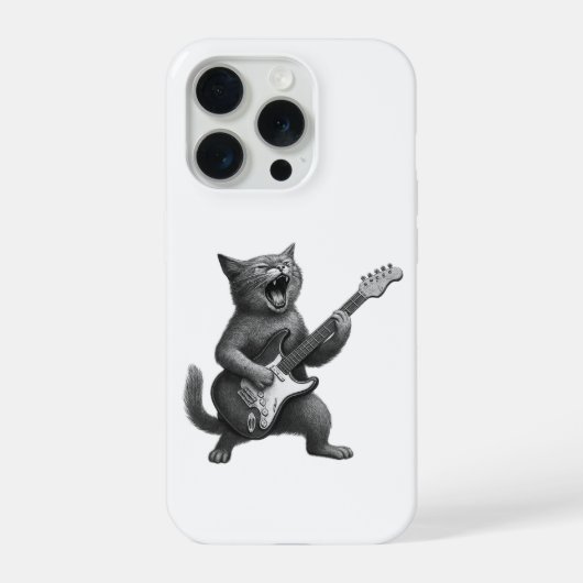 Rocker Cat iPhone Case Hülle (Rückseite)