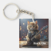 Rocker Cat Schlüsselanhänger (Vorderseite)