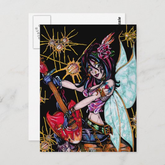 Rocker Chick Katie PostCard Postkarte (Vorne/Hinten)