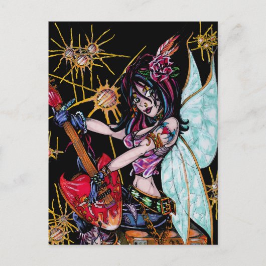 Rocker Chick Katie PostCard Postkarte (Vorderseite)