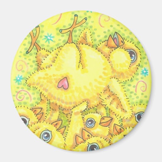 ROCKER CHICK MOSH PIT MAGNET Runde *Anpassen (Vorne)