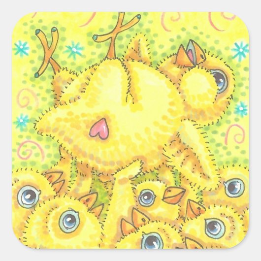 ROCKER CHICK MOSH PIT STICKERS Square, Blatt (Vorderseite)