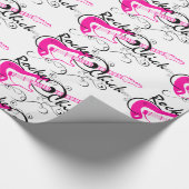 Rocker Chick Pink Gitarre Wrapping Paper Geschenkpapier (Ecke)