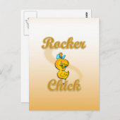 Rocker Chick Postkarte (Vorne/Hinten)