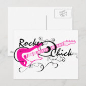 Rocker Chick Postkarte (Vorne/Hinten)