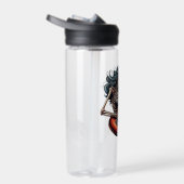 Rocker Chick Skeleton Frau spielt Gitarre Trinkflasche (Rechts)