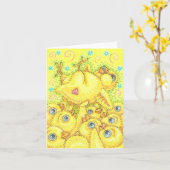 ROCKER CHICK, SPRING MOSH PIT NOTE CARD Blank Karte (Gelbe Blume)