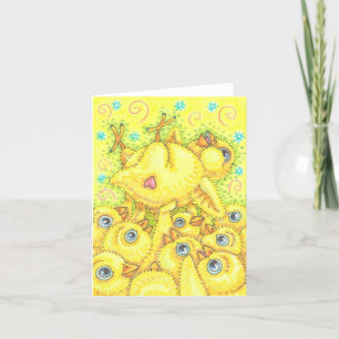 ROCKER CHICK, SPRING MOSH PIT NOTE CARD Blank Karte