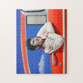 ROCKER CLASSIC RETRO CAR PUZZLE DER 1950ER (Vertikal)